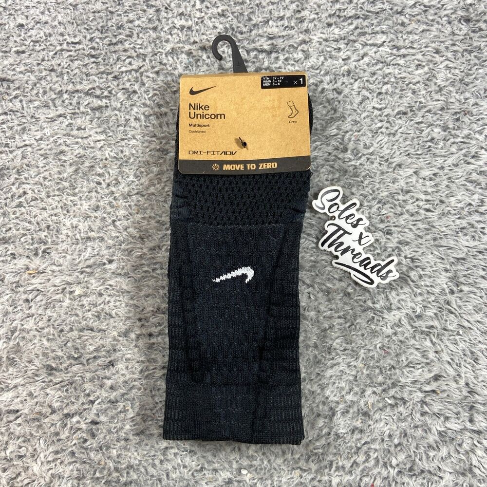 Nike Dri-FIT ADV Cushioned Crew Socks 1 Pair Size Medium 6-8M Black FZ3399-010